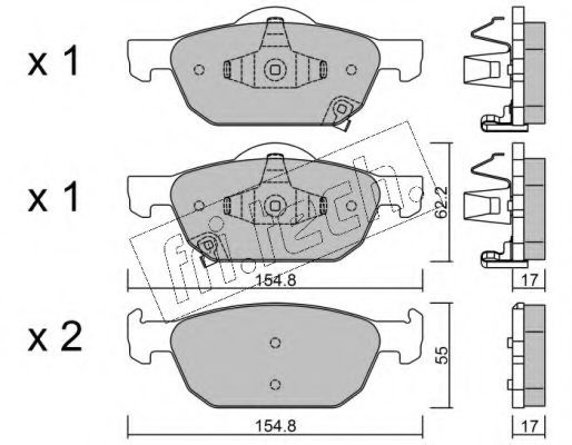 set placute frana,frana disc