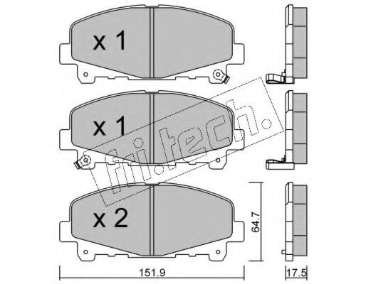 set placute frana,frana disc