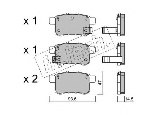 set placute frana,frana disc