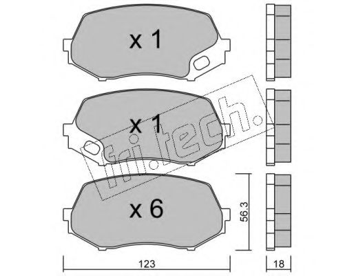 set placute frana,frana disc