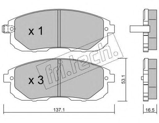 set placute frana,frana disc