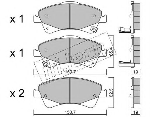 set placute frana,frana disc