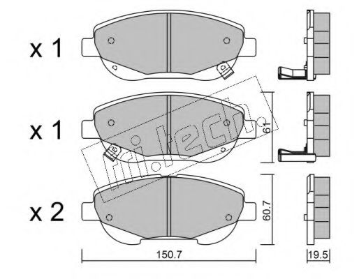 set placute frana,frana disc