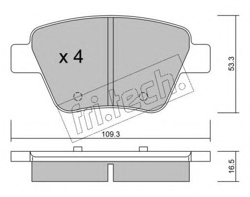 set placute frana,frana disc