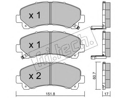 set placute frana,frana disc