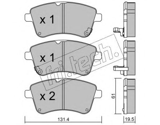 set placute frana,frana disc