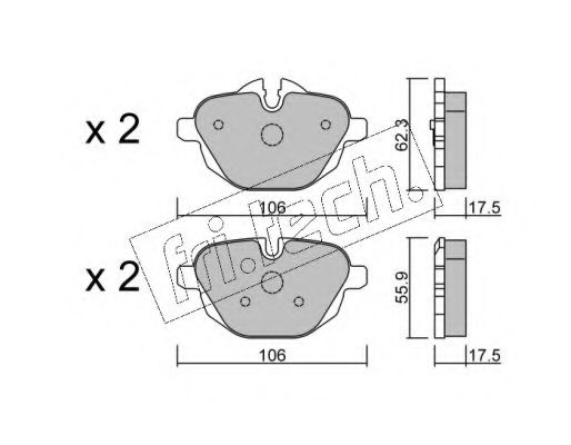 set placute frana,frana disc