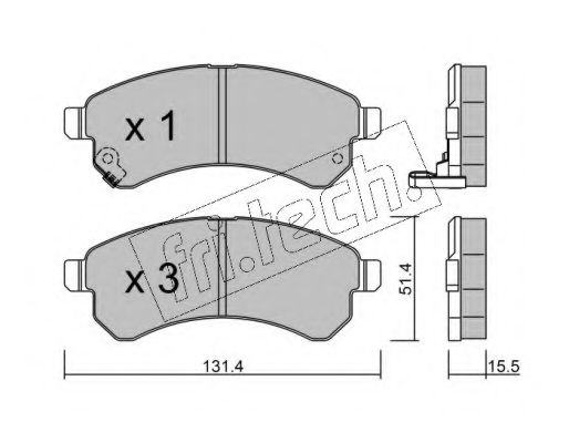 set placute frana,frana disc