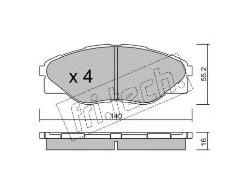 set placute frana,frana disc