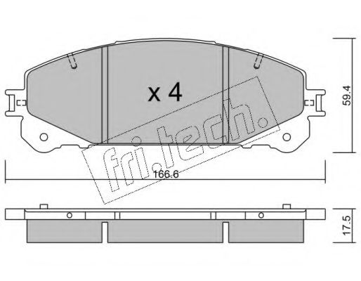 set placute frana,frana disc