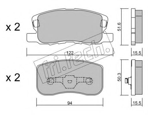 set placute frana,frana disc