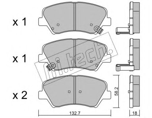 set placute frana,frana disc