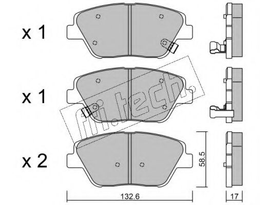 set placute frana,frana disc