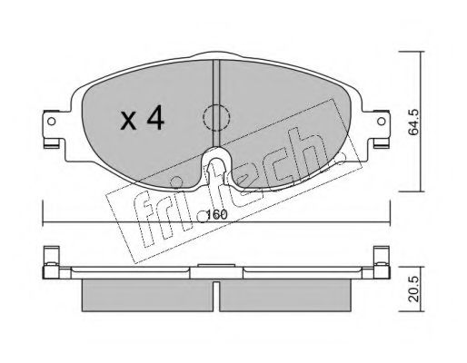 set placute frana,frana disc