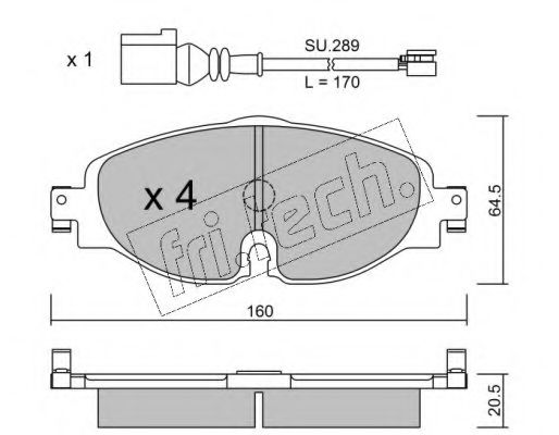 set placute frana,frana disc