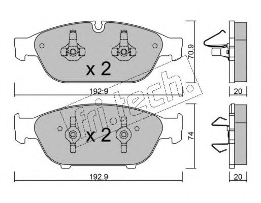 set placute frana,frana disc