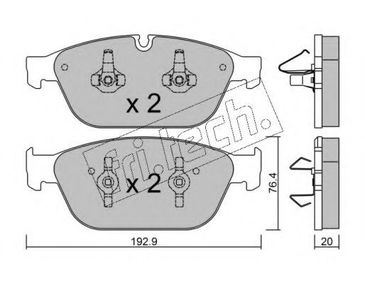 set placute frana,frana disc