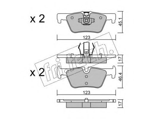 set placute frana,frana disc