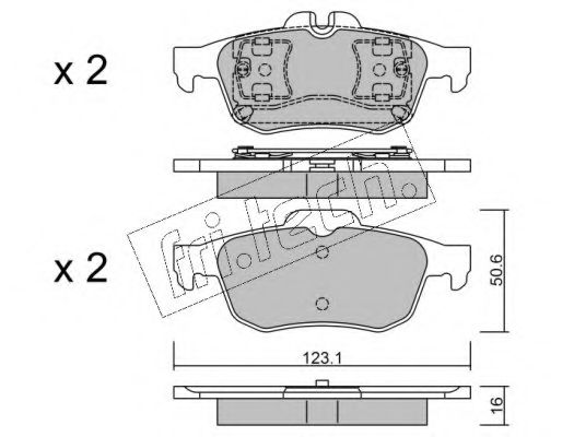 set placute frana,frana disc