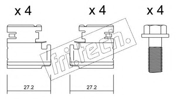 Set accesorii, placute frana