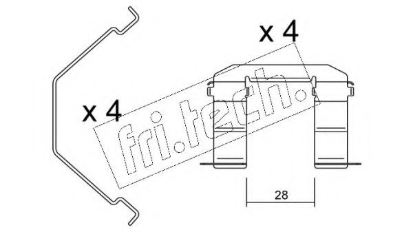 Set accesorii, placute frana