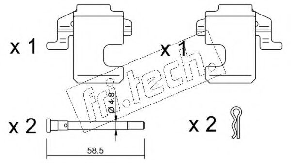 Set accesorii, placute frana