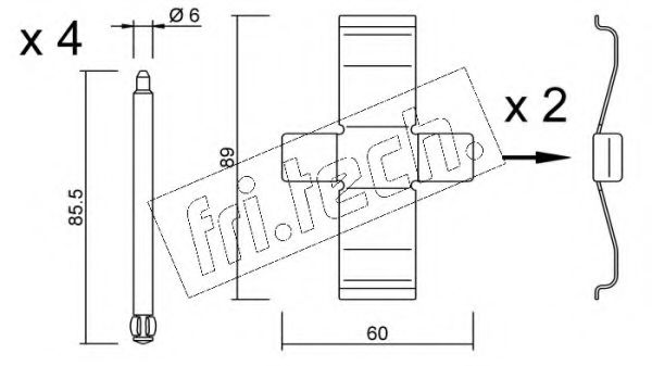 Set accesorii, placute frana
