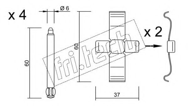 Set accesorii, placute frana