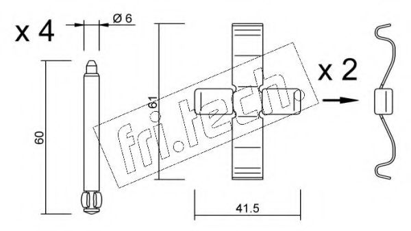 Set accesorii, placute frana