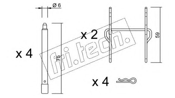 Set accesorii, placute frana