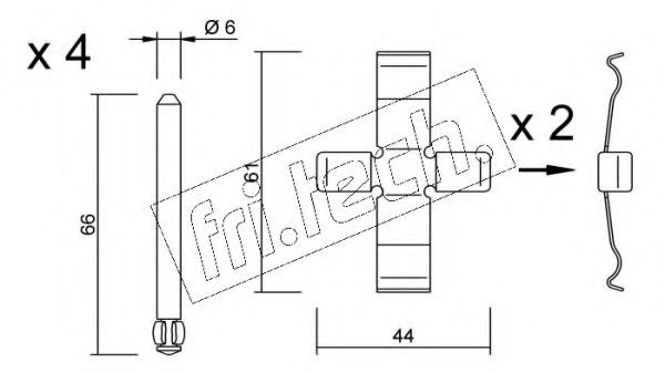 Set accesorii, placute frana