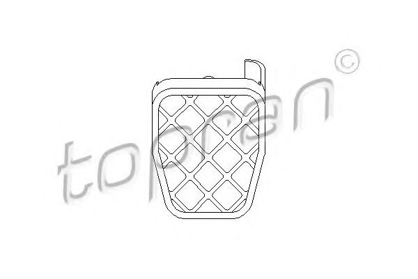 Acoperire pedala, pedala frana
