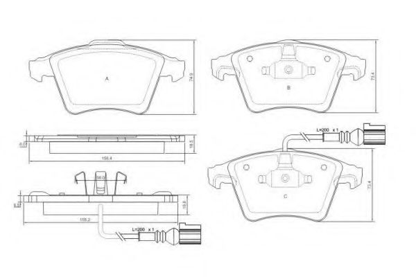 set placute frana,frana disc