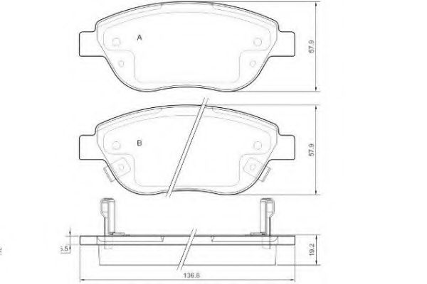 set placute frana,frana disc