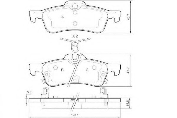 set placute frana,frana disc