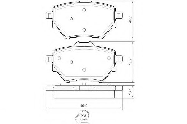 set placute frana,frana disc