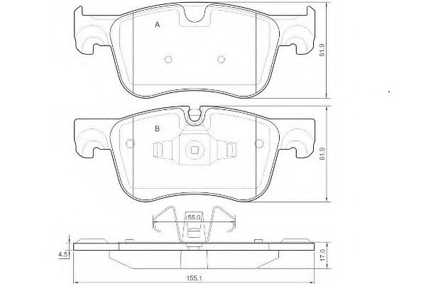 set placute frana,frana disc