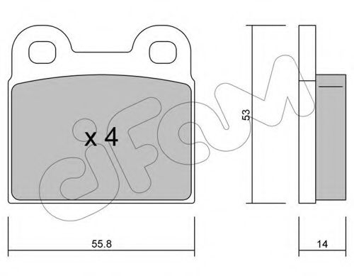 set placute frana,frana disc