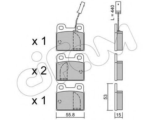 set placute frana,frana disc