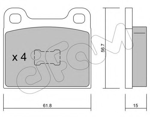 set placute frana,frana disc