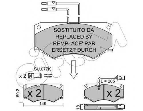 set placute frana,frana disc