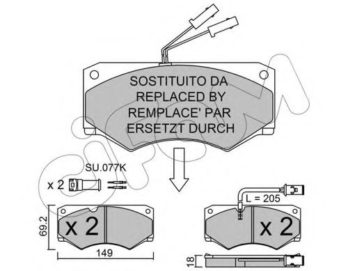 set placute frana,frana disc