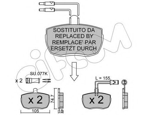 set placute frana,frana disc