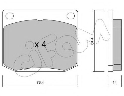 set placute frana,frana disc