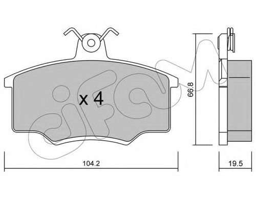 set placute frana,frana disc