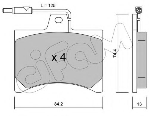 set placute frana,frana disc