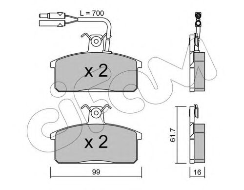 set placute frana,frana disc