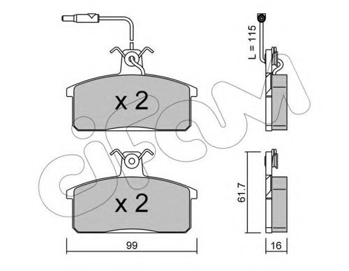 set placute frana,frana disc