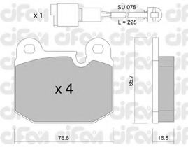 set placute frana,frana disc