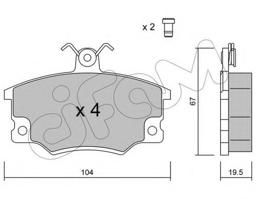 set placute frana,frana disc